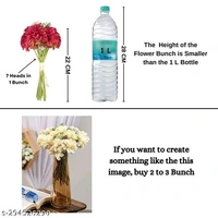 1 Bunch Artificial Dahlia Fake Flowers for Home Decoration, Craft, Gifting, Wedding, Marriage, Festival, Office, Bedroom, Balcony, Living Room, Gift, Table, Showpiece Plants, Art and Craft DIY, Diwali, Navratri Pooja Decoration Items(Without Vase Pot)(off White, Pack of 1) - White, Free Size