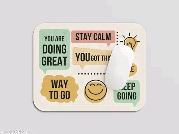 Quotes Design Printed 3mm Thick Non-Slip Rubber Mouse Pad for Computer Laptop and Gaming (9 inch X 7.5 inch) - Free Size