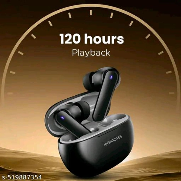 Y1 Pro with Zen Quad Mic ENC, 60Hrs Battery, Fast Charging, Knurled Design, 5.3v Bluetooth Earbud - Black, Free Size