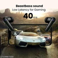 Y1 Pro with Zen Quad Mic ENC, 60Hrs Battery, Fast Charging, Knurled Design, 5.3v Bluetooth Earbud - Black, Free Size