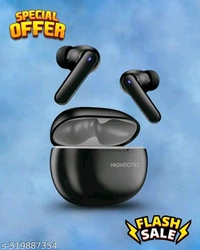 Y1 Pro with Zen Quad Mic ENC, 60Hrs Battery, Fast Charging, Knurled Design, 5.3v Bluetooth Earbud - Black, Free Size