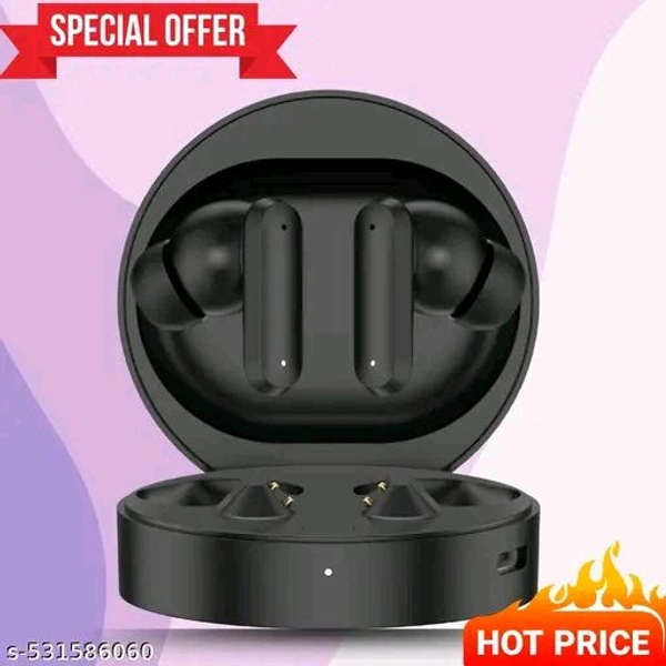 CMF ROUND EARBUDS 12 hours playtime bluetooth wireless headphones earphone bluetooth headset - Black, Free Size