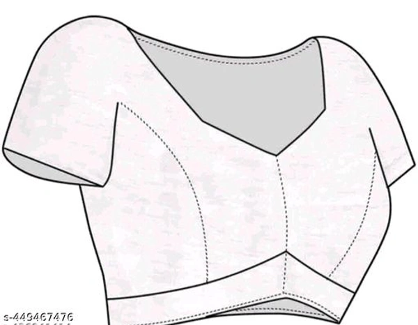 Plain cotton silk saree - Blue, Free Size