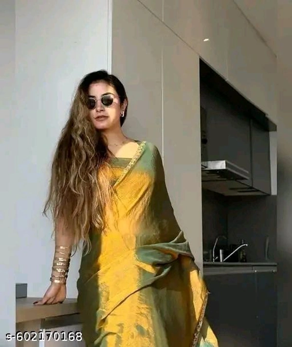 Exquisite Frandy Crush Saree - Yellow