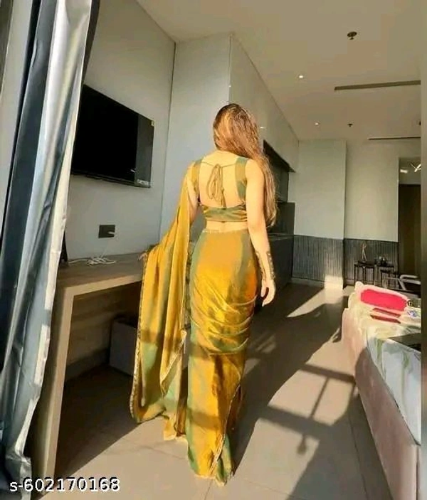 Exquisite Frandy Crush Saree - Yellow