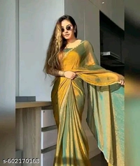 Exquisite Frandy Crush Saree - Yellow