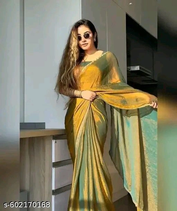 Exquisite Frandy Crush Saree - Yellow