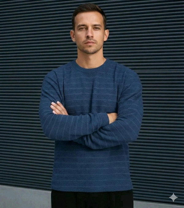 CLIANTHUS Men Fashion Poly Cotton T-Shirt | Men Full Sleeve Casual Regular Fit T Shirt | Stylish Trendy Solid Men Collar Full Sleeves T-Shirt for Men | t-shirt Men Round Neck Cotton T-Shirt | polo shirts | Casual Breathable Comfy Mens Tshirt - XS, Royal Blue