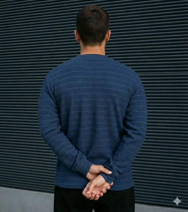 CLIANTHUS Men Fashion Poly Cotton T-Shirt | Men Full Sleeve Casual Regular Fit T Shirt | Stylish Trendy Solid Men Collar Full Sleeves T-Shirt for Men | t-shirt Men Round Neck Cotton T-Shirt | polo shirts | Casual Breathable Comfy Mens Tshirt - XS, Royal Blue