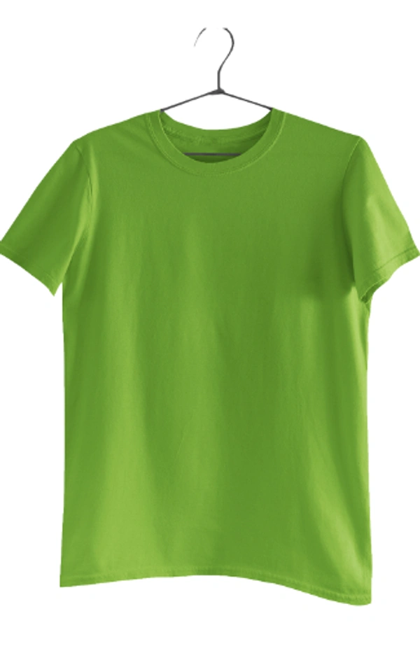 Men's Round Parrot Green T-shirt - XS, Front Print, Parrot Green