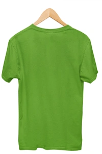 Men's Round Parrot Green T-shirt - XS, Front Print, Parrot Green