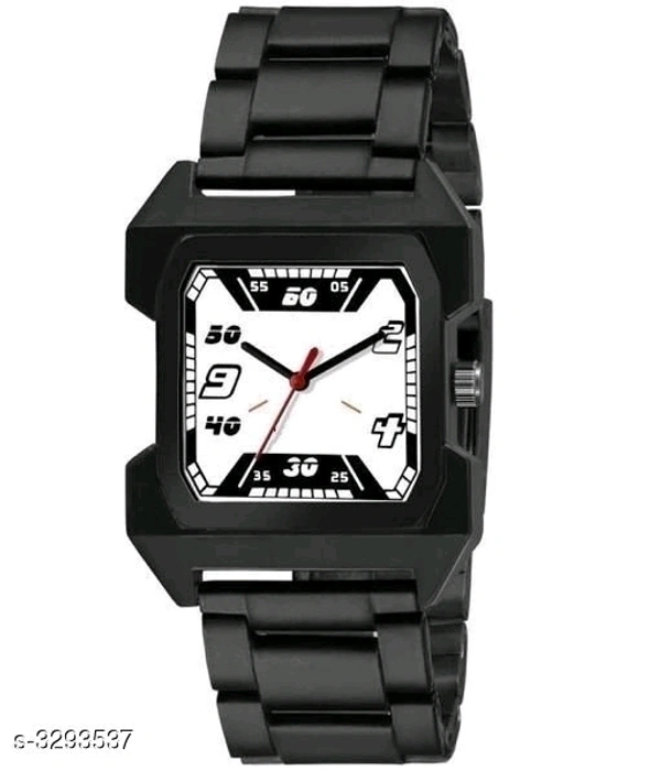 Men's Metal Watch - white,gray,black, free size
