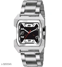 Men's Metal Watch - white,gray,black, free size