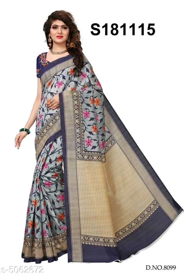 Art Silk Saree - multicolour