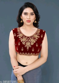 Saree With Beautiful Blouse - multicolour, free size