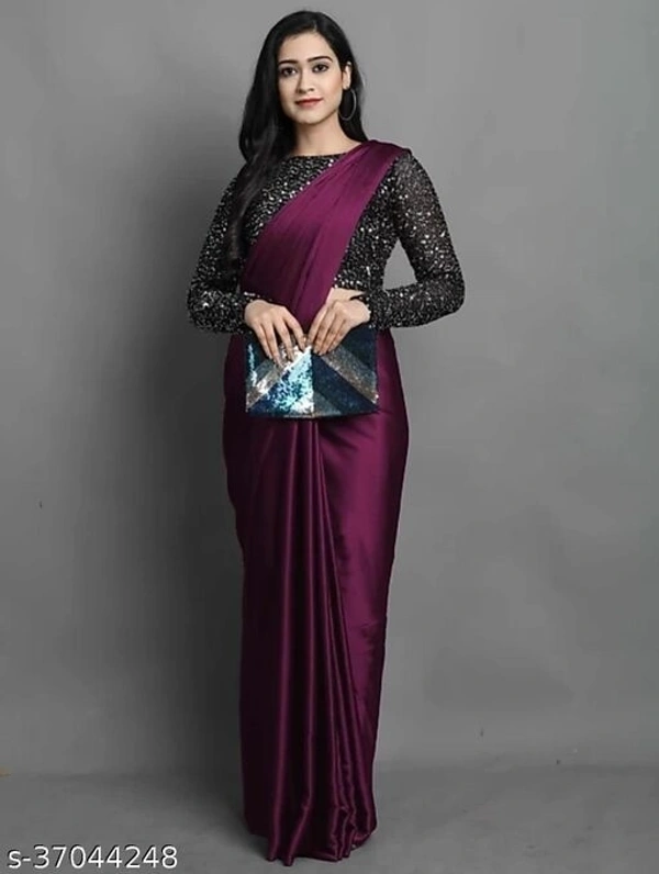 Saree With Blouse - multicolour, free size