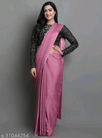 Saree With Blouse - multicolour, free size
