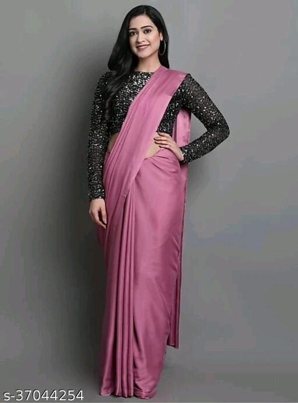 Saree With Blouse - multicolour, free size