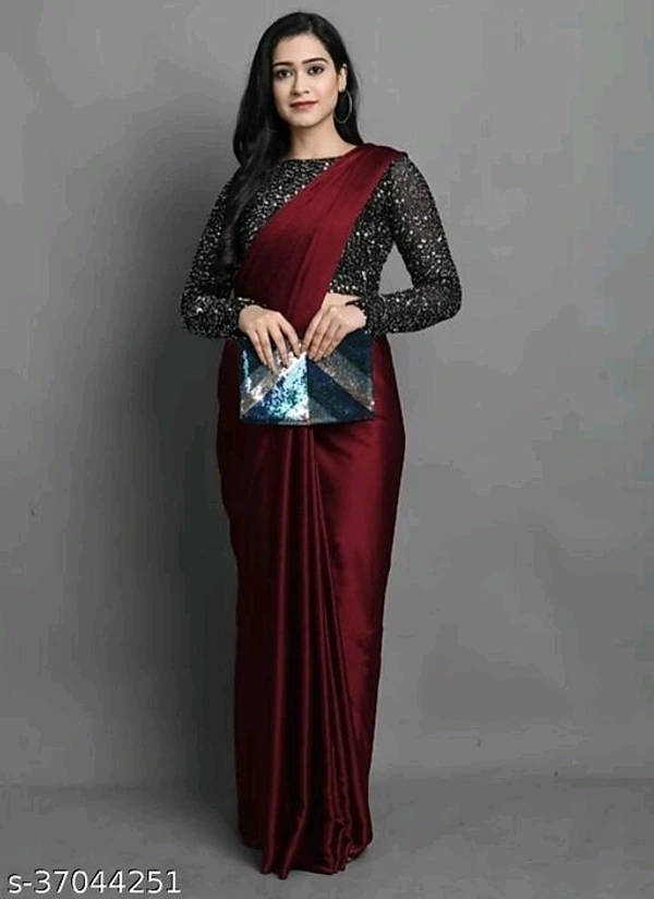 Saree With Blouse - multicolour, free size