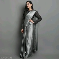 Saree With Blouse - multicolour, free size