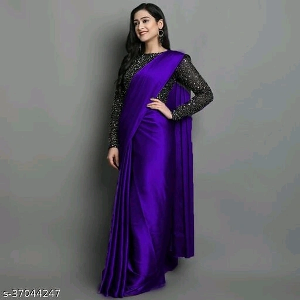 Saree With Blouse - multicolour, free size