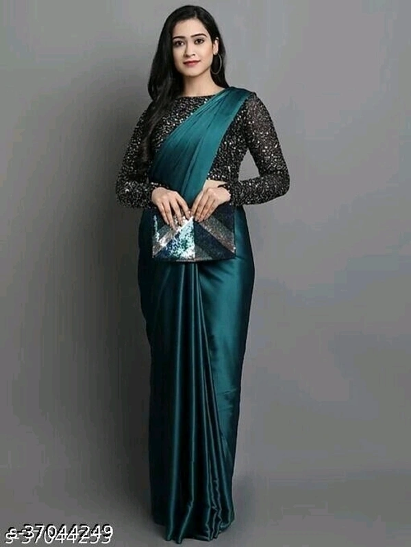 Saree With Blouse - multicolour, free size