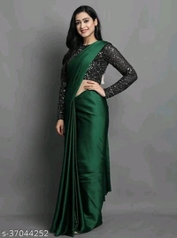 Saree With Blouse - multicolour, free size
