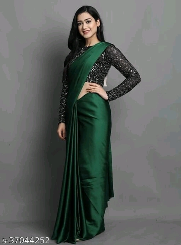 Saree With Blouse - multicolour, free size