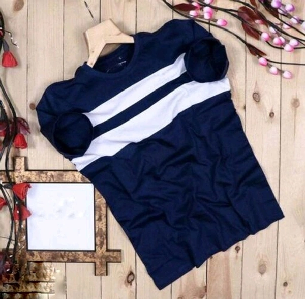 Classic Latest Men Tshirts - Blue, XXL