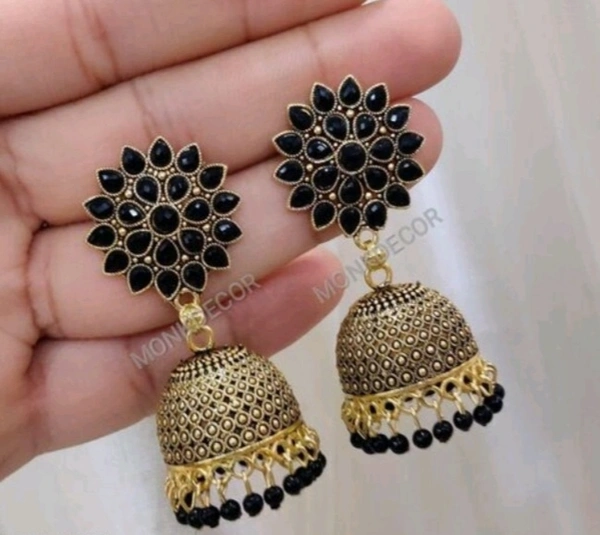 Gold Plated Earrings - Free Size (Adjustable)