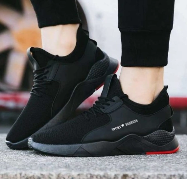 Modern Attractive Stylish Black Color Sport Shoe For Men - IND-6