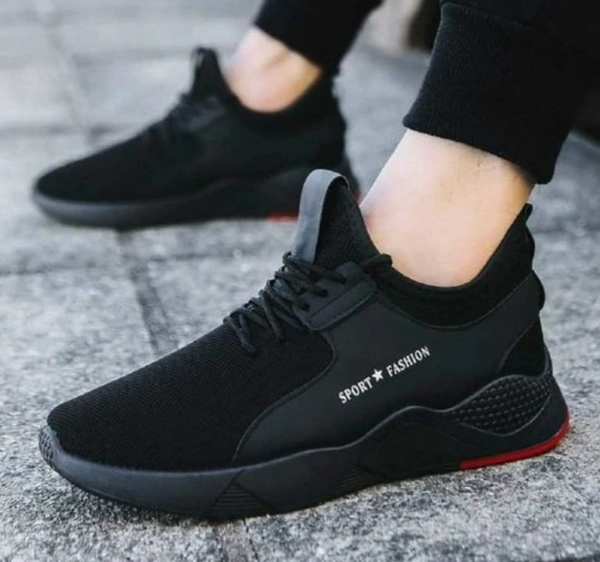 Modern Attractive Stylish Black Color Sport Shoe For Men - IND-9