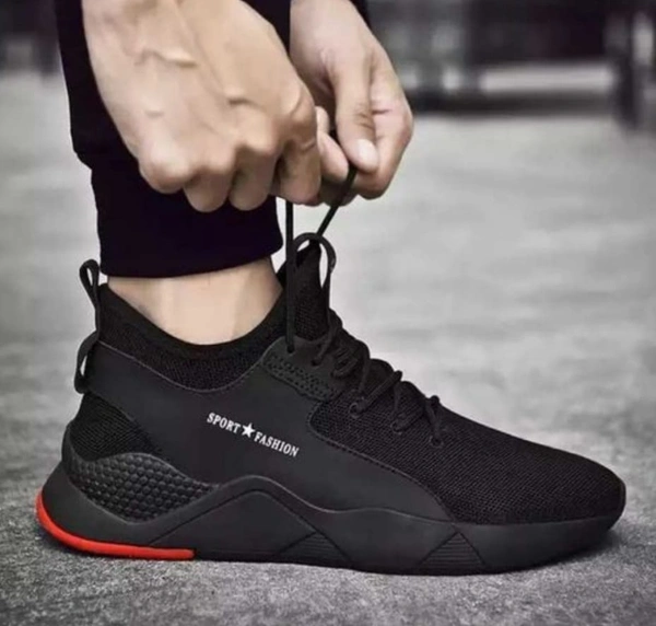 Modern Attractive Stylish Black Color Sport Shoe For Men - IND-10