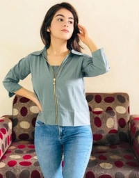 Women Shrug Jacket - Free Size, Green