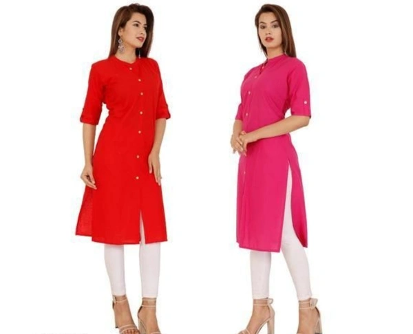 Cotton Kurti Combo Of 2 - M