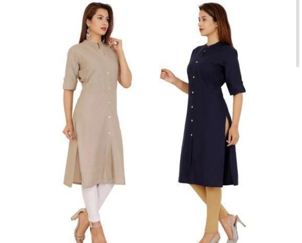 Cotton Kurti Combo Of 2 - M