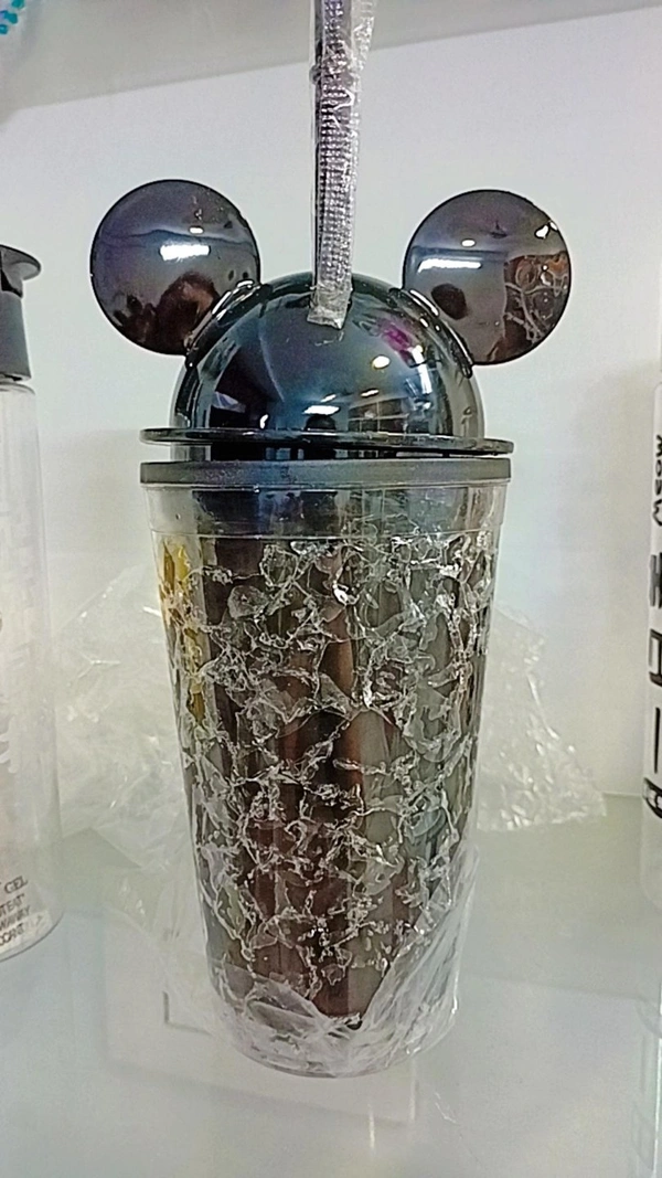 Frosty Sipper Glass - black ,white , 650