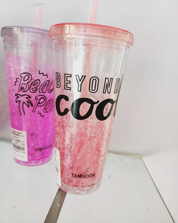 Frosty Gel Glass  - rose pink , and pink colour available, 650ml