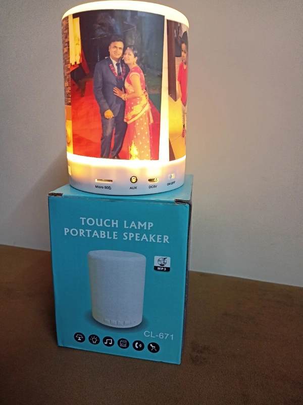 Touch Lamp Portable Speaker - multiple colors ( white body ) 