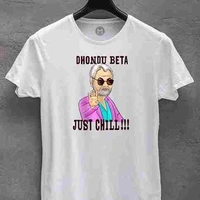 Dry Polo Meme Printed White T Shirt  - Havelock Blue, XL, Polyester