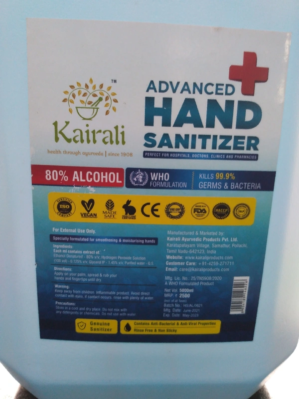 Kairali Sanitizer 5 Lt 