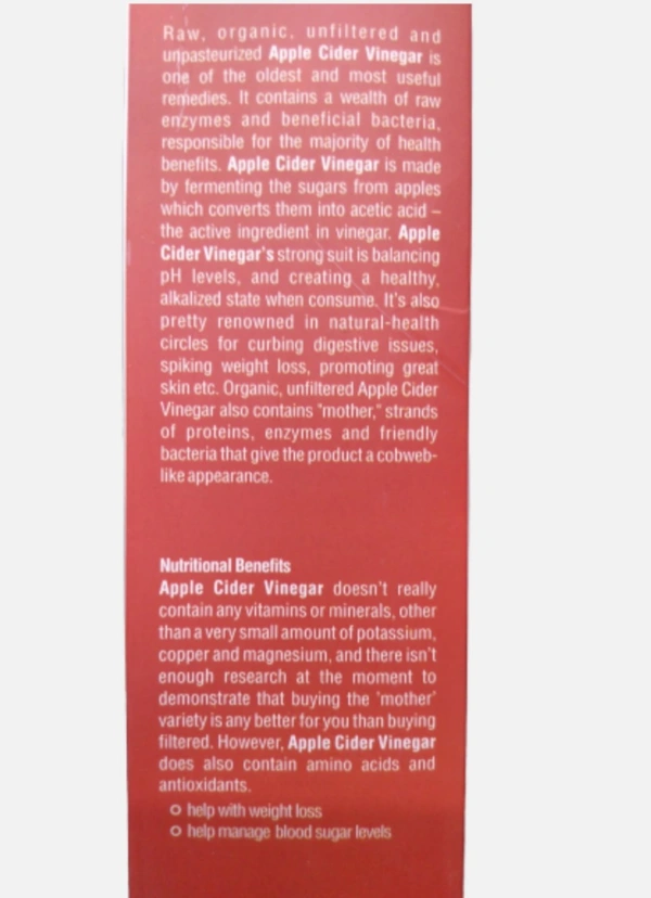 Apple Cider Vinegar Juice 500ml - 