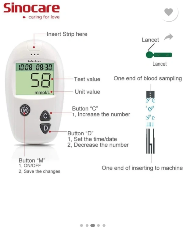 Sinocare Safe Accu Glucose Monitor