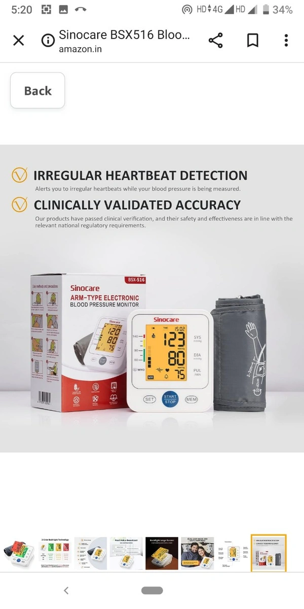 Sinocare Bp Monitor 