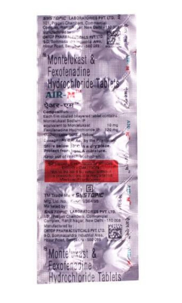 Ait M Tab 10's - Montelukast And Fexofenadine, Anti Allergic Cold