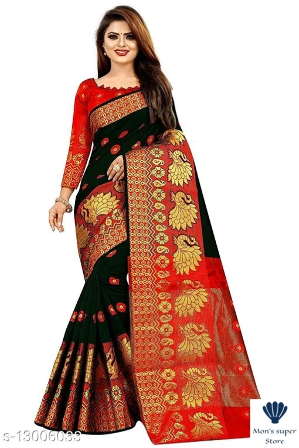 Trendy Banarasi Silk Saree - orange