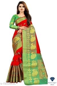 Trendy Banarasi Silk Saree - pink