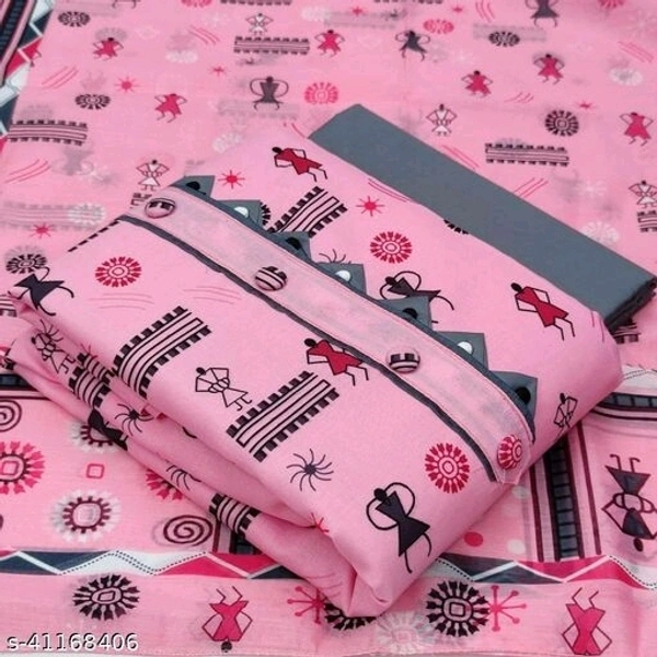Exlusive Digital Printed Slub Cotton Dress Material - S-1