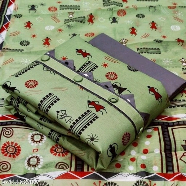 Exlusive Digital Printed Slub Cotton Dress Material - S-4