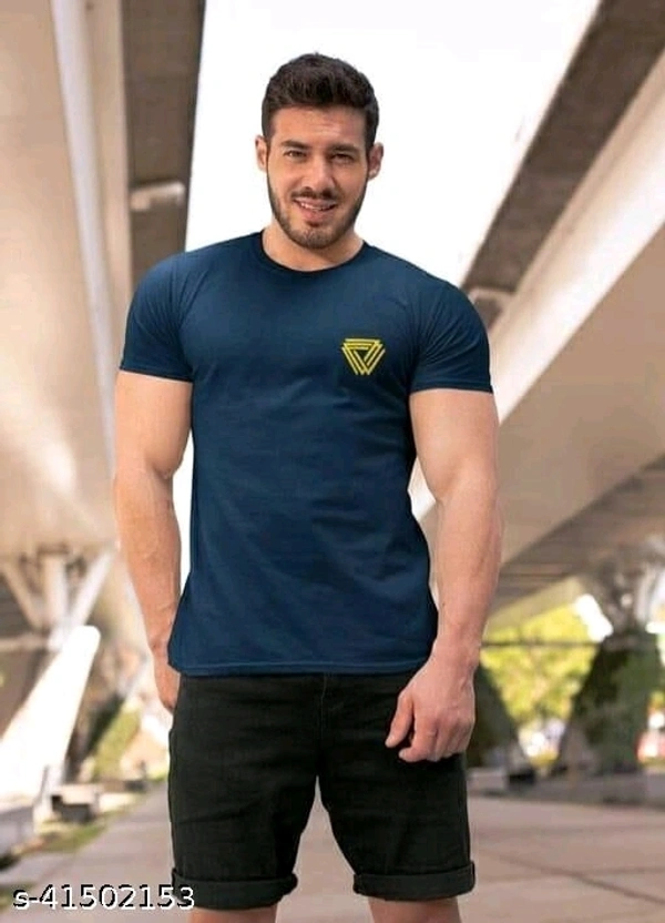 Comfortable Men's T-Shirt - Blue, M
